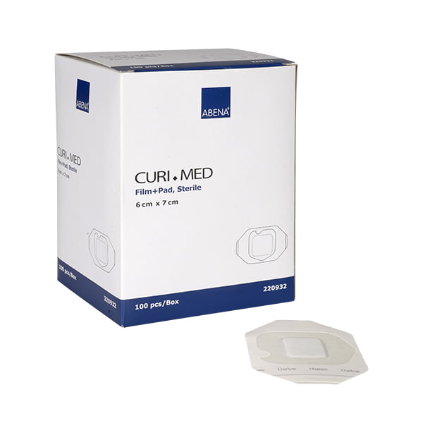 Curi-Med Αυτοκόλλητο αποστειρωμένο επίθεμα Film+Pad, 6x7cm, 100τεμ.
