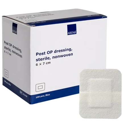 ABENA Αυτοκόλλητο αποστειρωμένο επίθεμα, non woven, 6x7cm, 100τεμ.