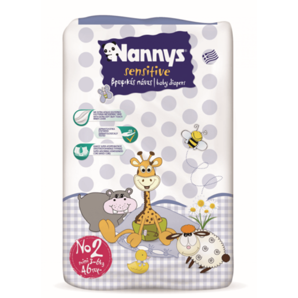 Nannys Baby Diapers ECO No2 Mini 3-6Kg 46pcs