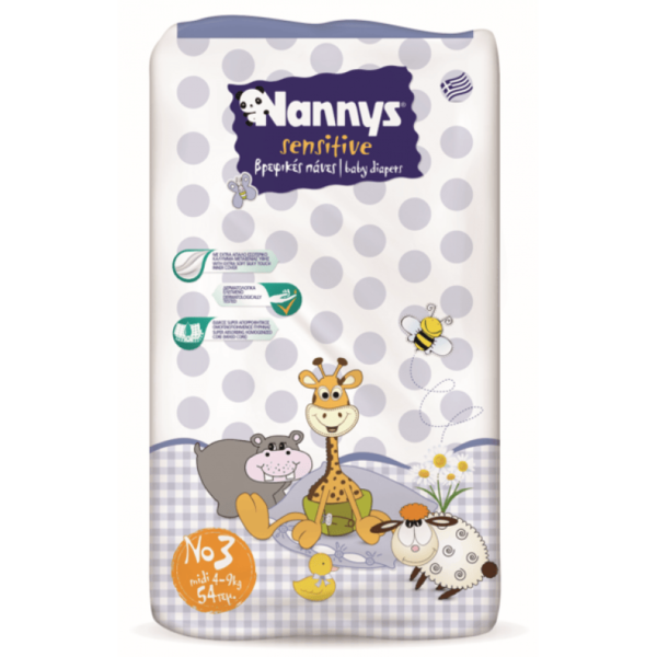 Nannys Baby Diapers ECO No3 Midi 4-9Kg 54pcs