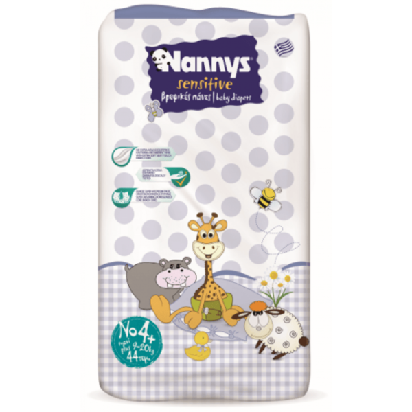 Nannys Baby Diapers ECO No4+ Maxi Plus 9-20Kg 44pcs