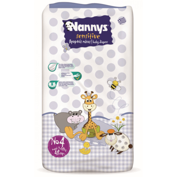 Nannys Baby Diapers ECO No4 Maxi 7-18Kg 48pcs