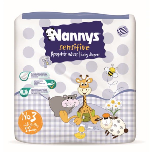 Nannys Baby Diapers No3 Midi 4-9Kg 22pcs