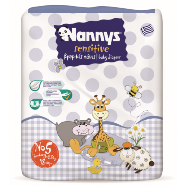 Nannys Baby Diapers No5 Jumbo 11-25Kg 18pcs