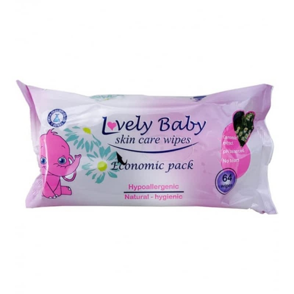 Lovely Baby Pink Wet Wipes, 64pcs