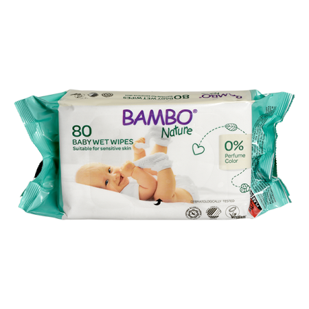 Bambo Nature παιδικά μωρομάντηλα 80τεμ.