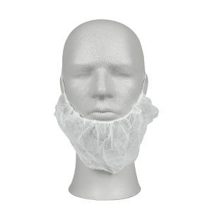 Abena Disposable Beard Cover, White Non-Noven PP, 100pcs