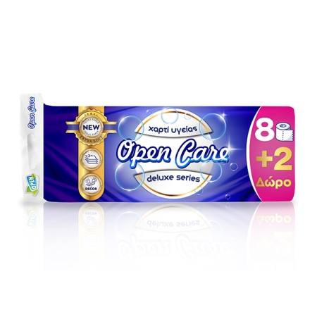 Open Care Deluxe Toilet Paper, 3ply 90gr, 10rolls