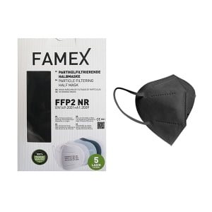 Μάσκα προσώπου FFP2 Famex 1/1 μαύρη
