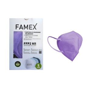 Μάσκα προσώπου FFP2 Famex 1/1 μωβ