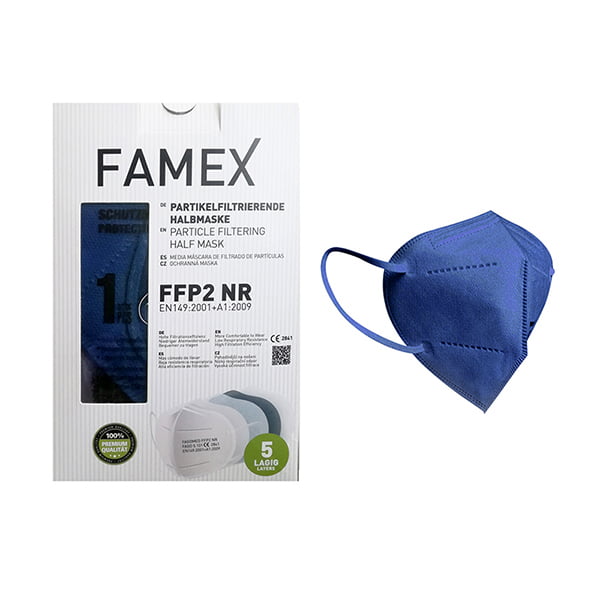 Μάσκα προσώπου FFP2 Famex 1/1 μπλε