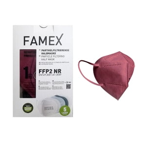 Μάσκα προσώπου FFP2 Famex 1/1 μπορντώ