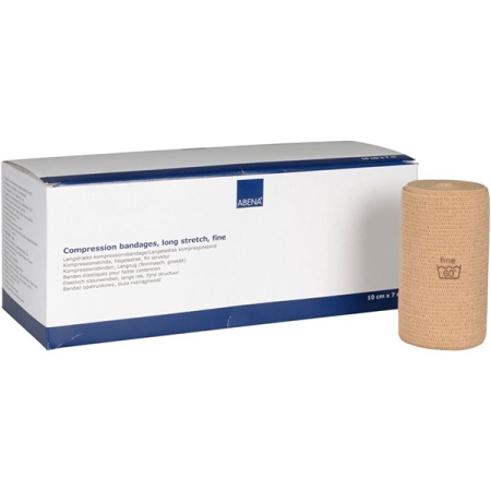 ABENA Επίδεσμοι συμπίεσης μεγάλης ελαστικότητας, 10cm x 7m, λεπτοί, μπεζ, 8τεμ.
