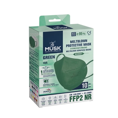 Musk FFP2 Face Mask 1/1 Green