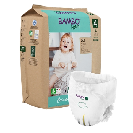 Bambo Nature Baby Diaper Pants, Paper Bag No4 (7-14 kg) 20pcs