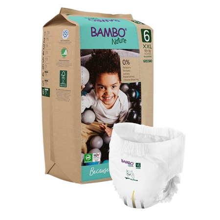 Bambo Nature Baby Diaper Pants, Paper Bag No6 (18+ kg) 18pcs