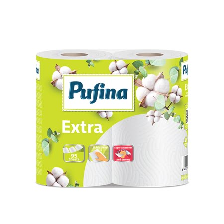 Pufina Extra Kitchen Paper 2ply 309gr, 2rolls