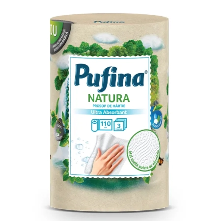 Χαρτί Κουζίνας Pufina Natura 3φ. 504gr