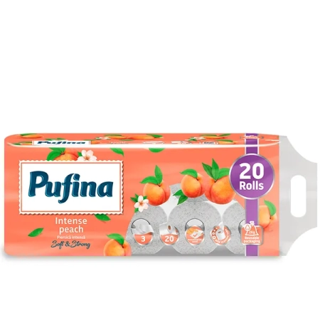 Χαρτί Υγείας Pufina Lux Άρωμα Ροδάκινο 3φ. 95gr 20άρι