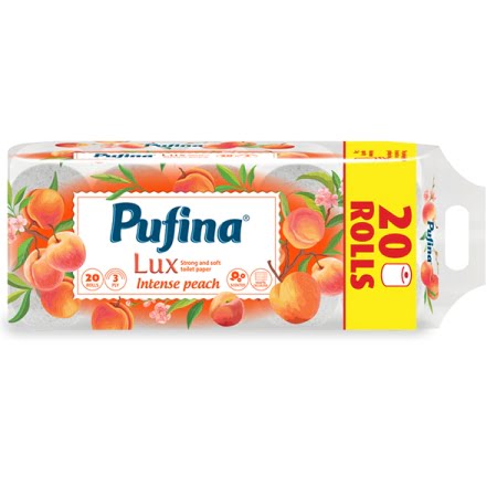 Χαρτί-Υγείας-Pufina-Lux-Άρωμα-ροδάκινο-3φ.-95gr-20άρι