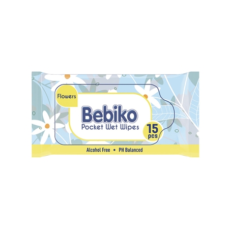 Bebiko Pocket Flower Daisy Wet Wipes 15pcs