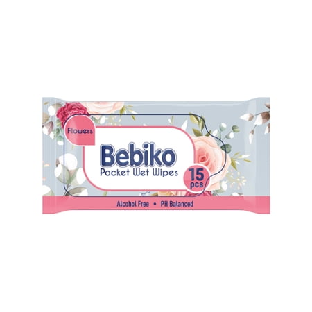 Υγρομάντηλα-Bebiko-Pocket-flower-Rose-15τεμ