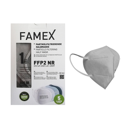 Famex FFP2 Face Mask 1/1 Grey