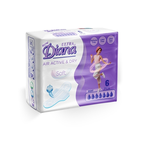 Diana Night Sanitary Napkins 6pcs.