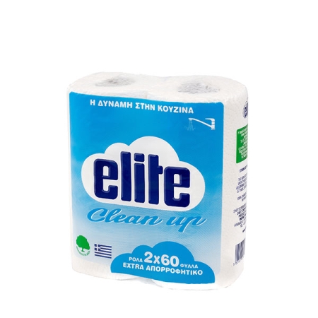 Χαρτί Κουζίνας Elite Clean Up 2φ. 110gr 2πλό