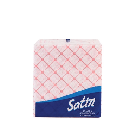 Χαρτοπετσέτες Satin Maxi, Κόκκινο Καρώ 28x28cm, 50φ