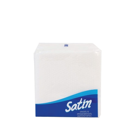 Χαρτοπετσέτες Satin Maxi, Λευκή 28x28cm, 50φ