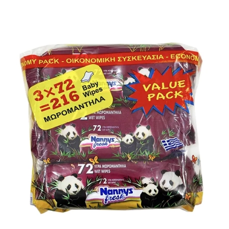 Μωρομάντηλα-Nannys-Fresh-Triple-Pack-(3-x-72τεμ.)