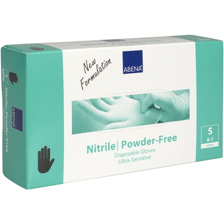 ABENA Γάντια Νιτριλίου Disposable Ultra Sensitive, χωρίς πούδρα, μαύρα, Large 100τεμ.