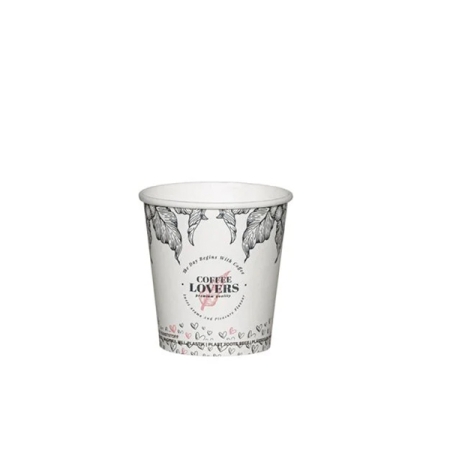 Ποτήρι Χάρτινο Λευκό Σχέδιο 8oz 50τεμ.