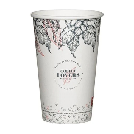 Ποτήρι Χάρτινο Λευκό Σχέδιο 16oz 50τεμ.