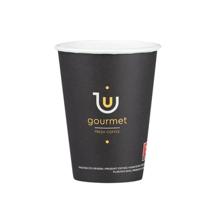 Ποτήρι Χάρτινο Μαύρο Σχέδιο 14oz 50τεμ.