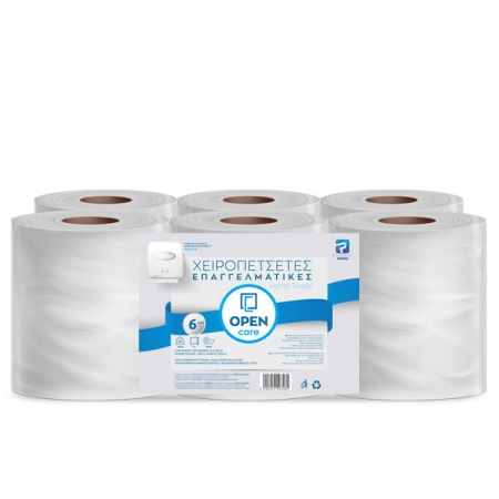 Χειροπετσέτα Open Care Autocut χαρτί 800gr 6άρι