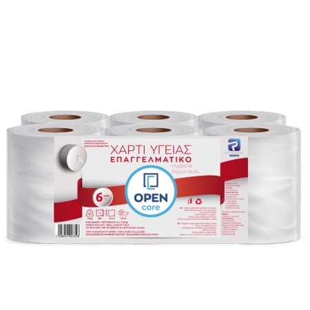 Χαρτί Υγείας Open Care Κέντρου 750gr 6άρι