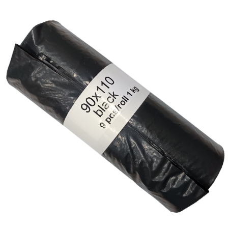 Σακούλες απορριμμάτων σε ρολό 90x110cm, 62microns, 1Kg, 9τεμ.