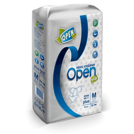 Πάνες Ενηλίκων OPEN Slip Medium, Economy Pack 30τεμ.