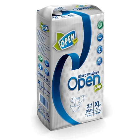 Πάνες Ενηλίκων OPEN Slip XLarge, Economy Pack 24τεμ.