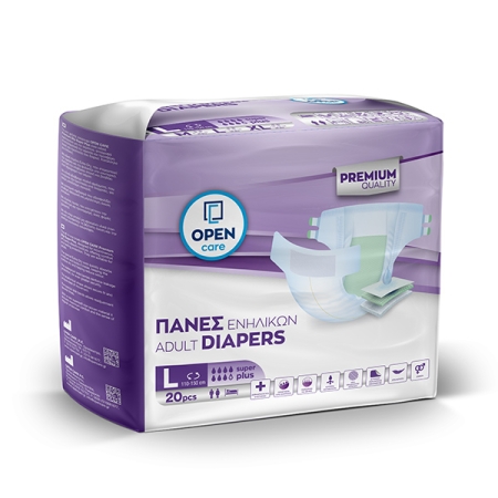 Πάνες Ενηλίκων Open Care Super Plus Large 20τεμ.