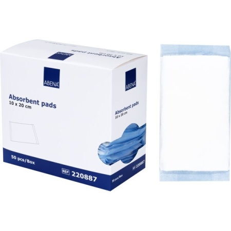 ABENA Απορροφητικά επιθέματα, μη αποστειρωμένα, 10x20cm, 50τεμ.