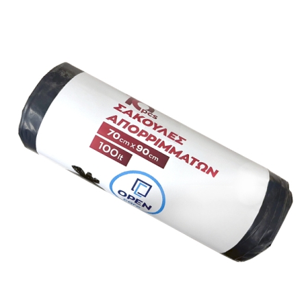 Σακούλες απορριμμάτων Open Care 70x90 cm, Extra Strong, μαύρες, 10τεμ.