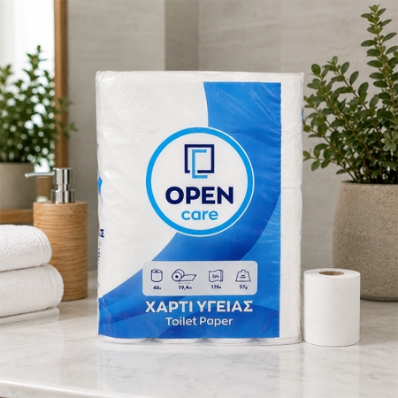 Χαρτί υγείας Open Care- γκοφρέ 2φ. 65gr 40άρι_b